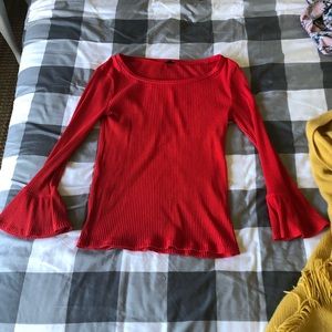 Ribbed long sleeve shirt